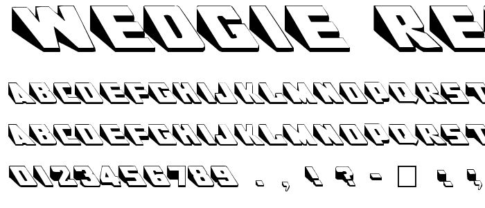 Wedgie Regular font